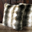 Faux Fur Cushions, Italian Wolf Faux Fur Cushion , faux-fur-throws