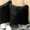 Faux Fur Cushions, Black Panther Faux Fur Cushion , faux-fur-throws