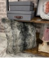 Grey Lynx Faux Fur Throw