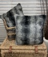 Grey Lynx Faux Fur Throw