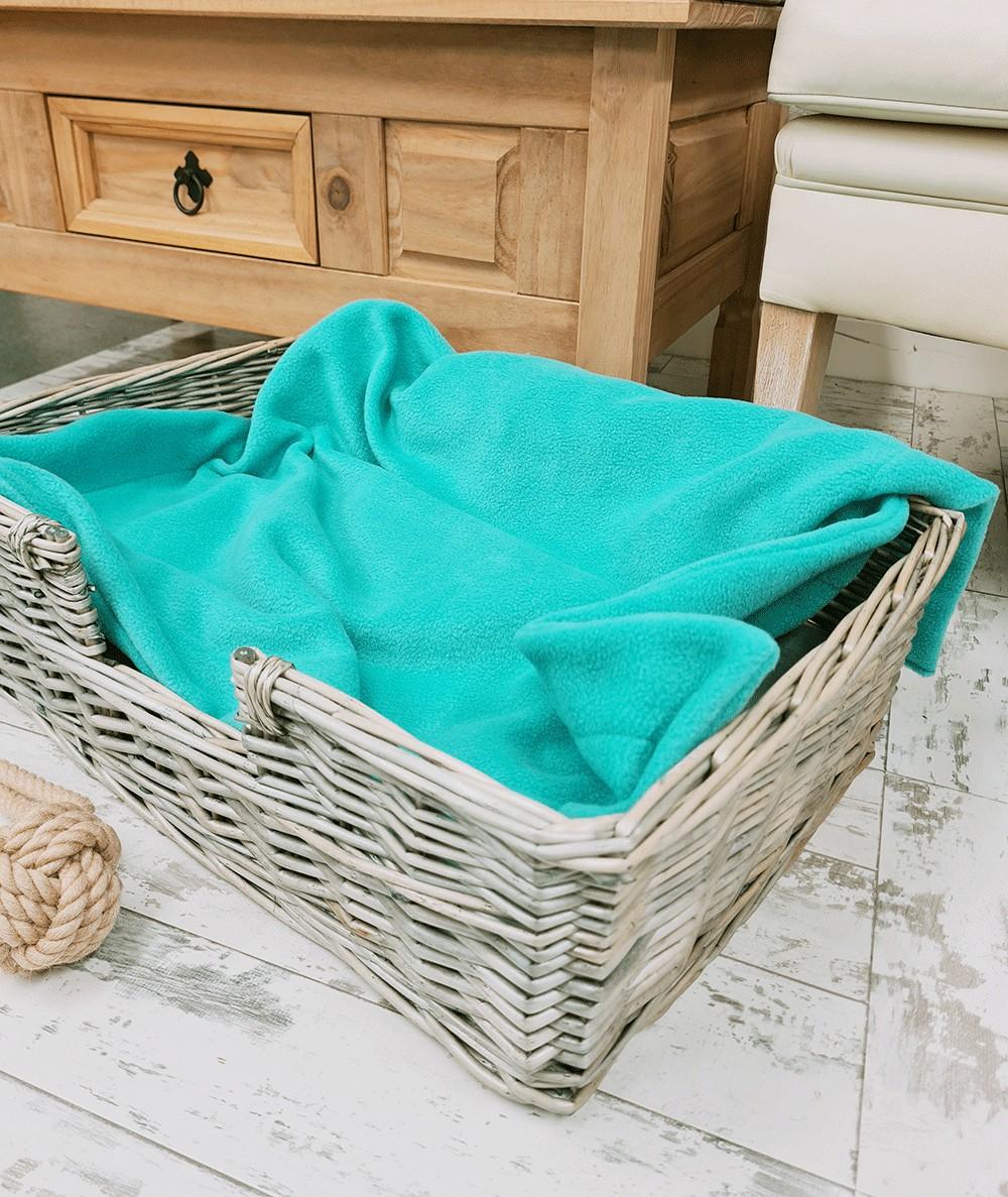 Jade Green Fleece Dog Blanket