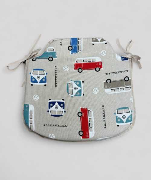 Classic Camper Print Spindle Shaped Seat Pads