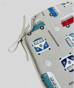 Classic Camper Print Spindle Shaped Seat Cushions