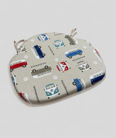 Classic Camper Print Spindle Shaped Chair Cushions