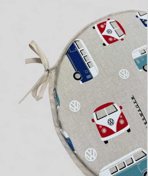 Classic Camper Print Circular Seat Pads