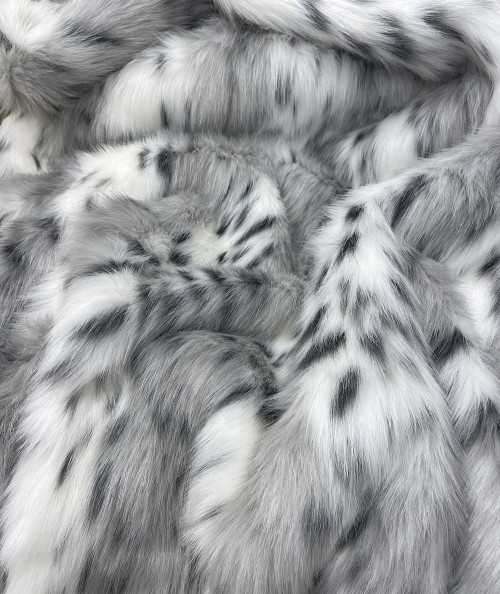Animal print faux fur fabric