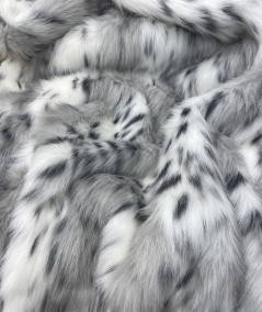 Animal print faux fur fabric