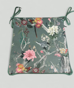 Velvet Chinoiserie Tapered Seat Pads