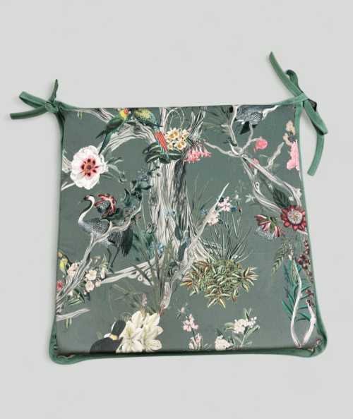Square Velvet Chinoiserie Seat Pads