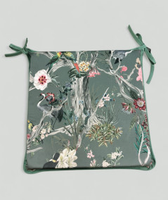 Square Velvet Chinoiserie Seat Pads
