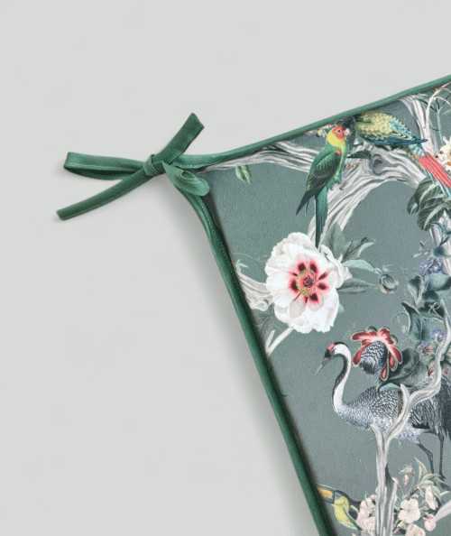 Square Velvet Chinoiserie Chair Pads