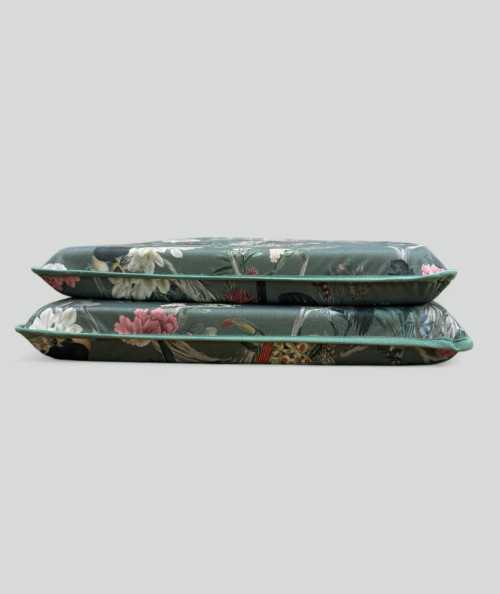 Square Velvet Oriental Printed Seat Pads