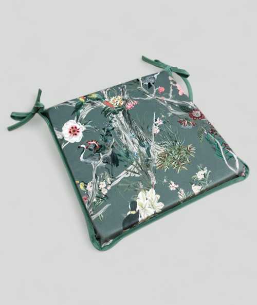 Square Velvet Oriental Printed Seat Cushions