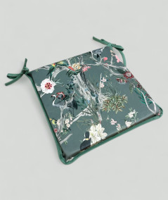 Square Velvet Oriental Printed Seat Cushions
