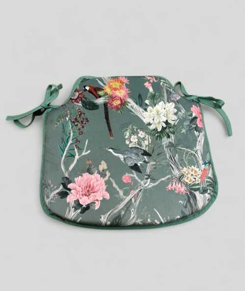 Velvet Chinoiserie Spindle Seat Pads