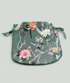 Velvet Chinoiserie Spindle Seat Pads