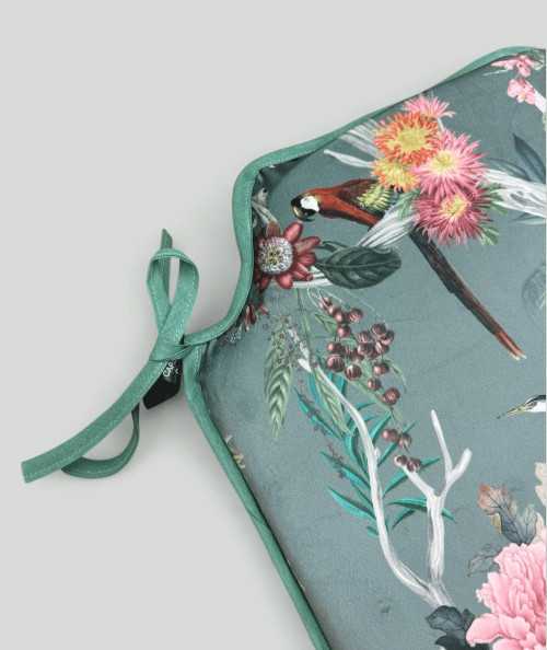 Velvet Chinoiserie Spindle Chair Pads