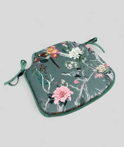 Spindle shaped luxury oriental printed velvet seat cushions