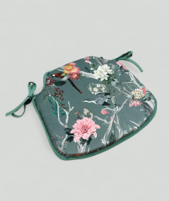Spindle shaped luxury oriental printed velvet seat cushions