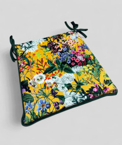 Flowery velvet tapered seat pads