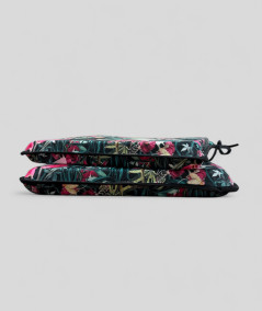 Square shaped luxury tropical printed velvet seat cushions