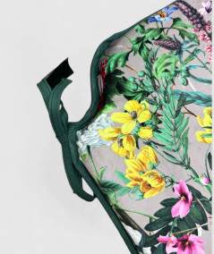 Spindle shaped, luxury velvet, summer floral printed chair cushions