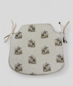 Spindle shaped seat pads with a small rabbit design