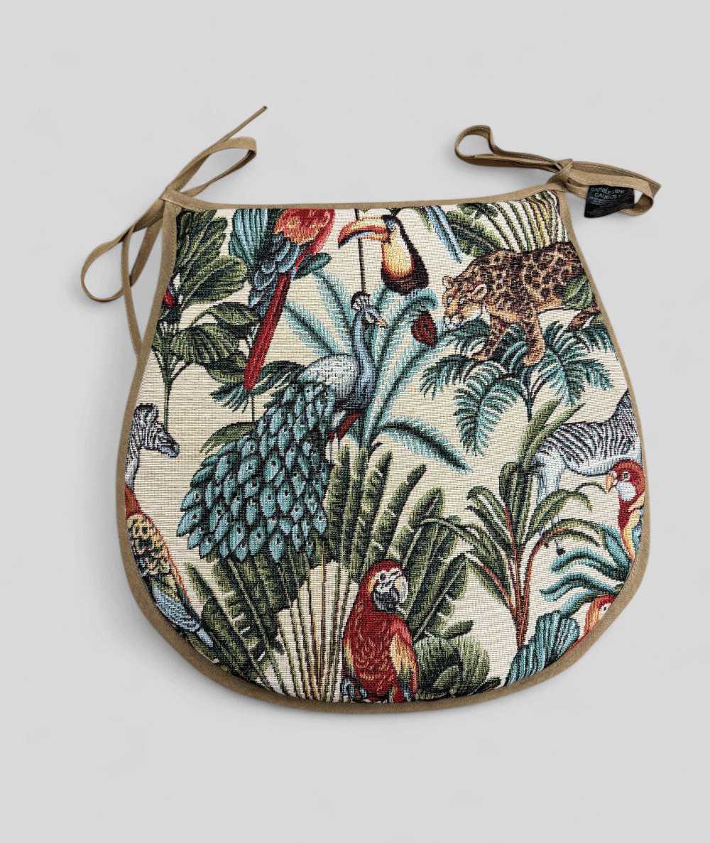 Natural Rainforest Tapestry D Shaped Seat Pads