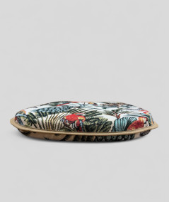 Natural Rainforest Tapestry D Shaped Chair Pads