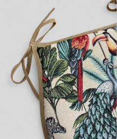 Natural Rainforest Tapestry D Shaped Seat Cushions
