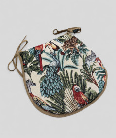 Natural Rainforest Tapestry D Shaped Chair Cushions