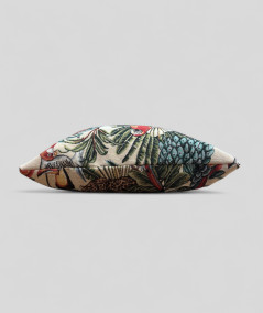 Hardwearing square scatter cushions in a multi-coloured tropical rainforest design