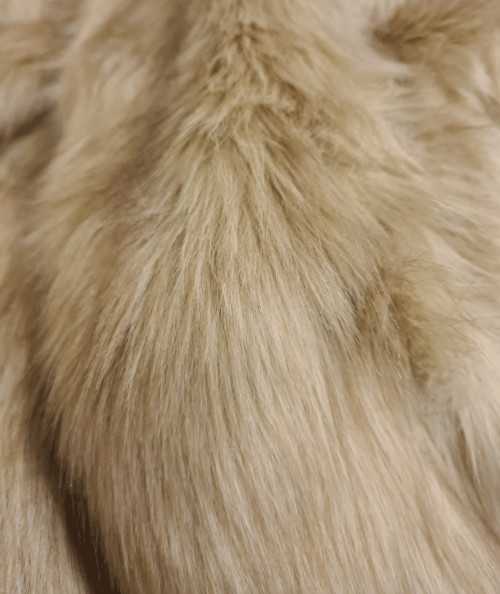 Luxury long-haired pale beige craft fur
