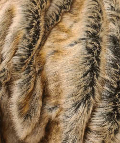Luxury long-haired multi-tonal brown craft faux fur