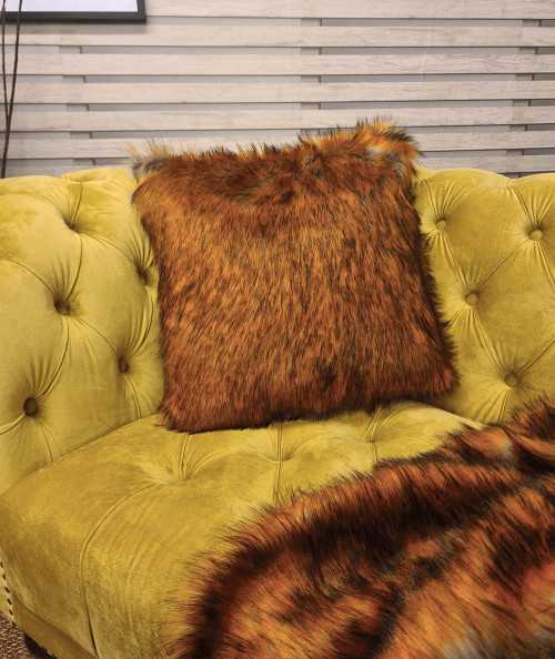 Luxury long haired fur cushions