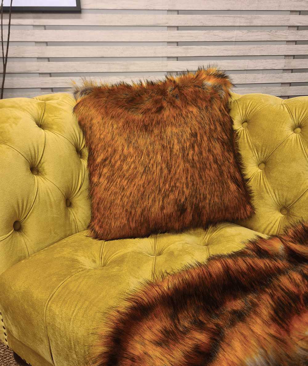 Luxury long haired fur cushions