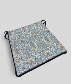 Blue patterned tapered chair pads