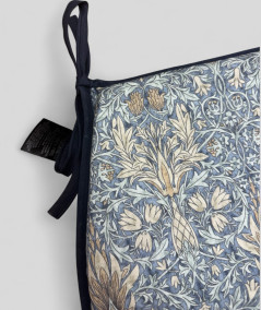 D Shaped Blue Patterned Seat Pads