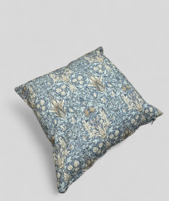 Blue patterned square cushion covers