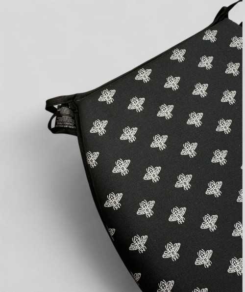 Silver bee classic D shaped seat cushions on a black base