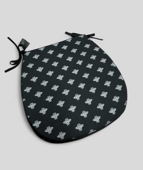 Silver bee classic D shaped chair cushions on a black base