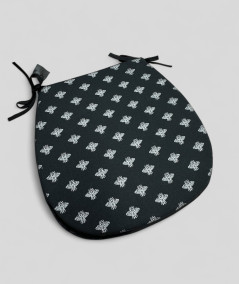 Silver bee classic D shaped chair cushions on a black base