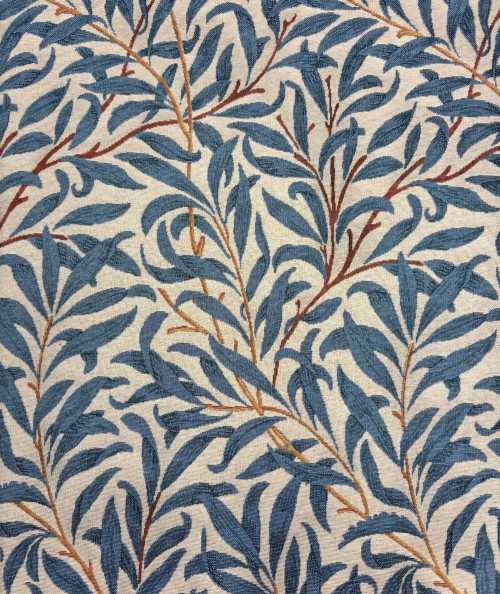 William Morris printed tapestry fabric, Willow Bough Azure