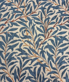 William Morris printed tapestry fabric, Willow Bough Azure