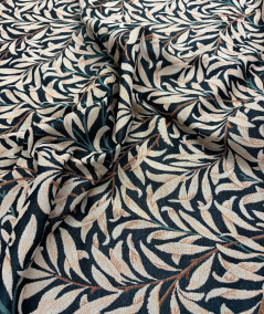 William Morris printed tapestry fabric, Willow Bough Ebony