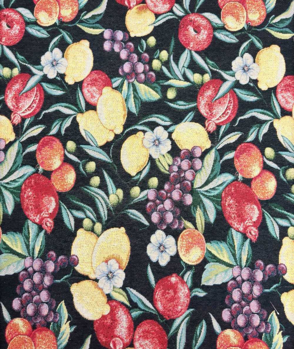 Black Fruit Tapestry Fabric