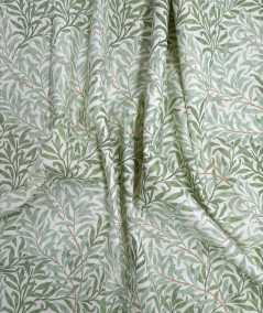 William Morris green printed cotton fabric