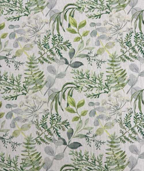 Green & Grey Floral Fabric