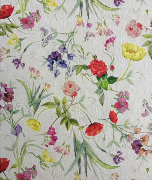 Multicoloured floral fabric