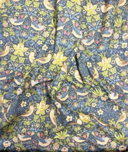 William Morris blue strawberry thief printed fabric